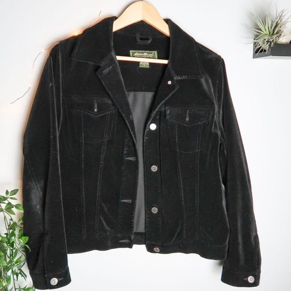 Eddie Bauer Jackets & Blazers - Eddie Bauer Black Suede Jacket Sz S